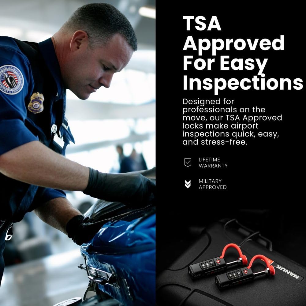 Ramp Case Lock 2 Pack – Durable, Secure Travel Case Lock with Cut-Resistant Steel Shackle, Rustproof & TSA Approved